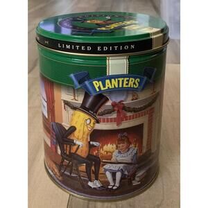 1997 Planters Tin Christmas Holiday Limited Edition 1st Canister Mr. Peanut